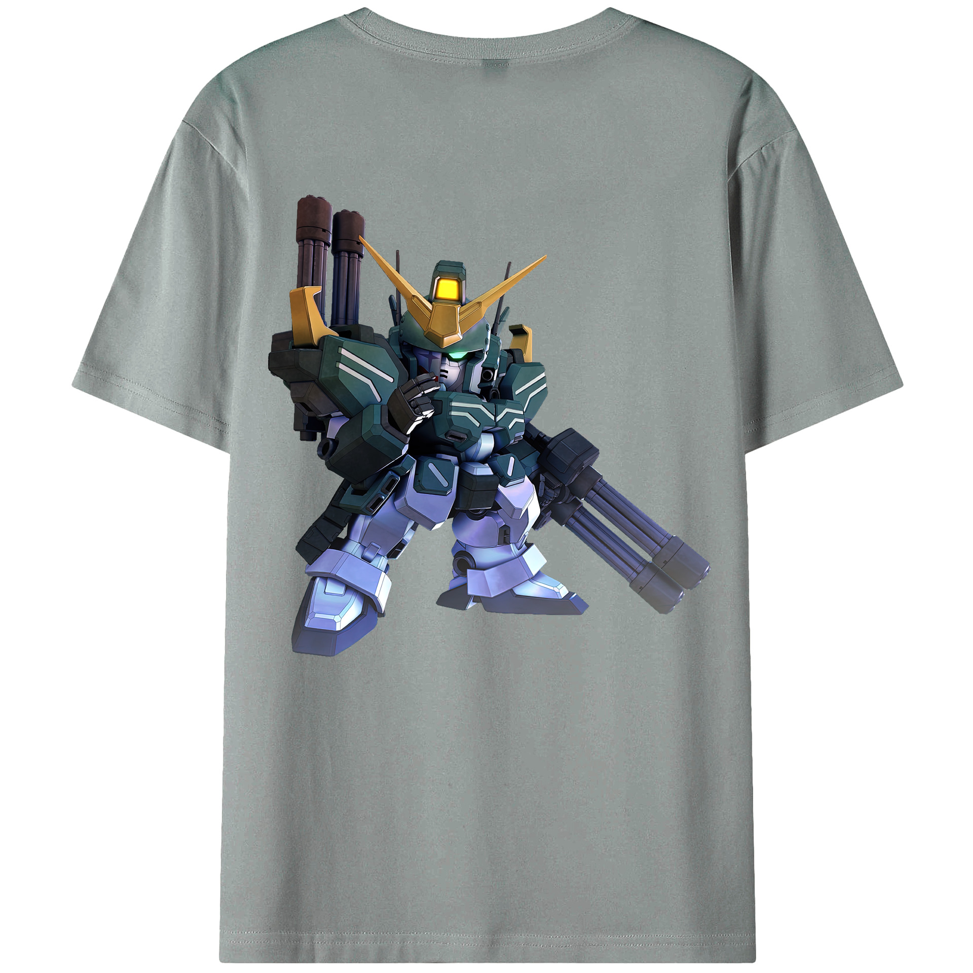 （画像用） 機動戦士ガンダム Mobile Suit Gundam 綿100％ メンズ半袖Tシャツ（バックプリント） 通気性